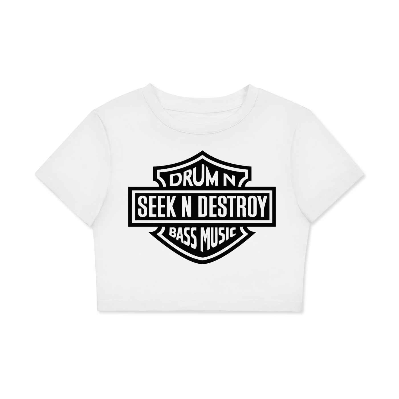 Seek N Destroy 'Drum N Bass Music' White Crop