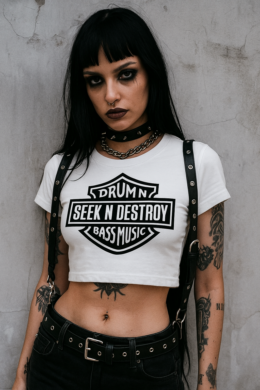 Seek N Destroy 'Drum N Bass Music' White Crop